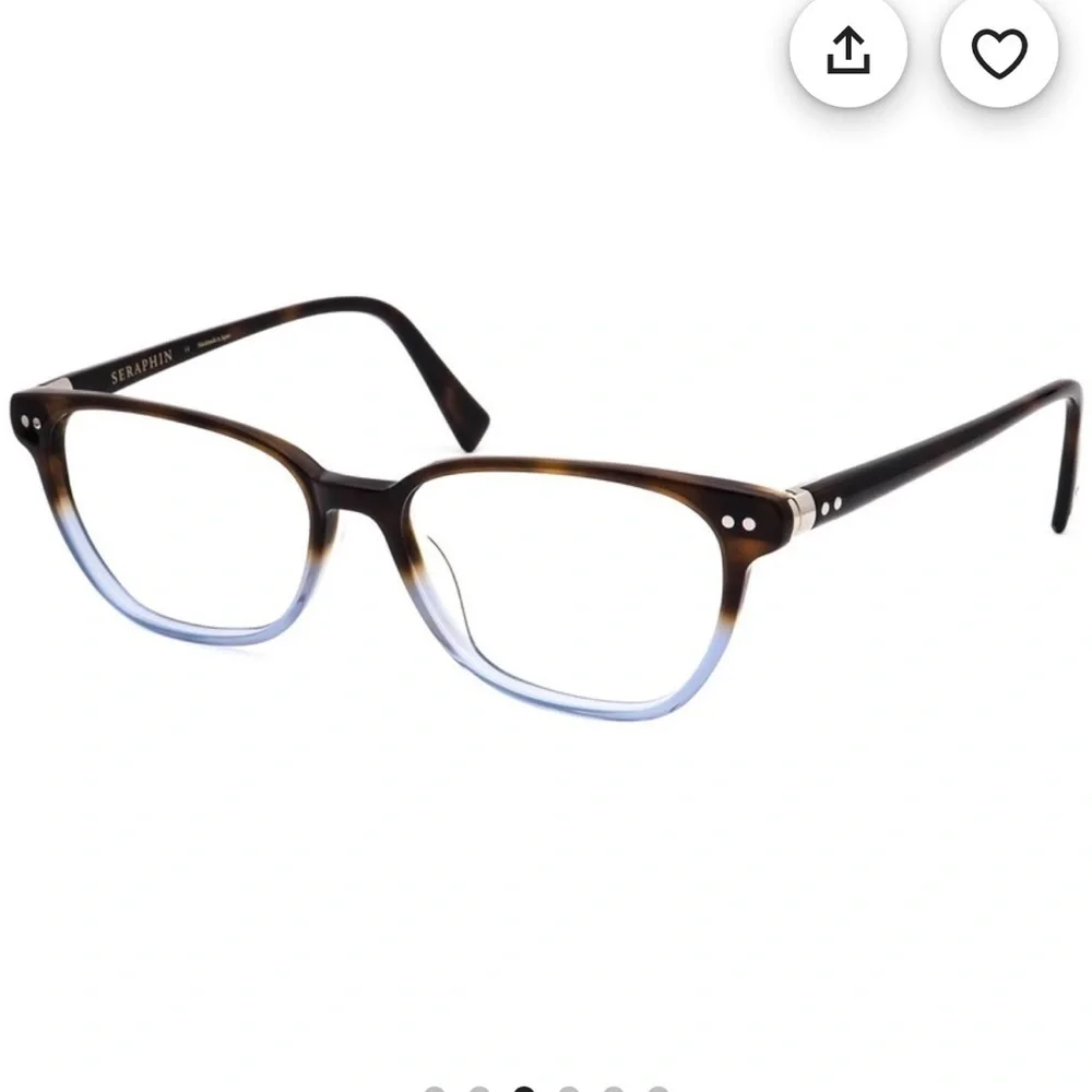 Seraphin Eyeglasses Azalea/8967 Tortoise/Blue Square Japan 53[]16 145 Handmade